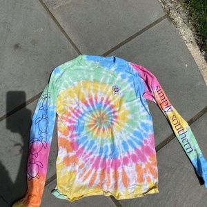 Simple Southern Long sleeve Tie DyeT-shirt